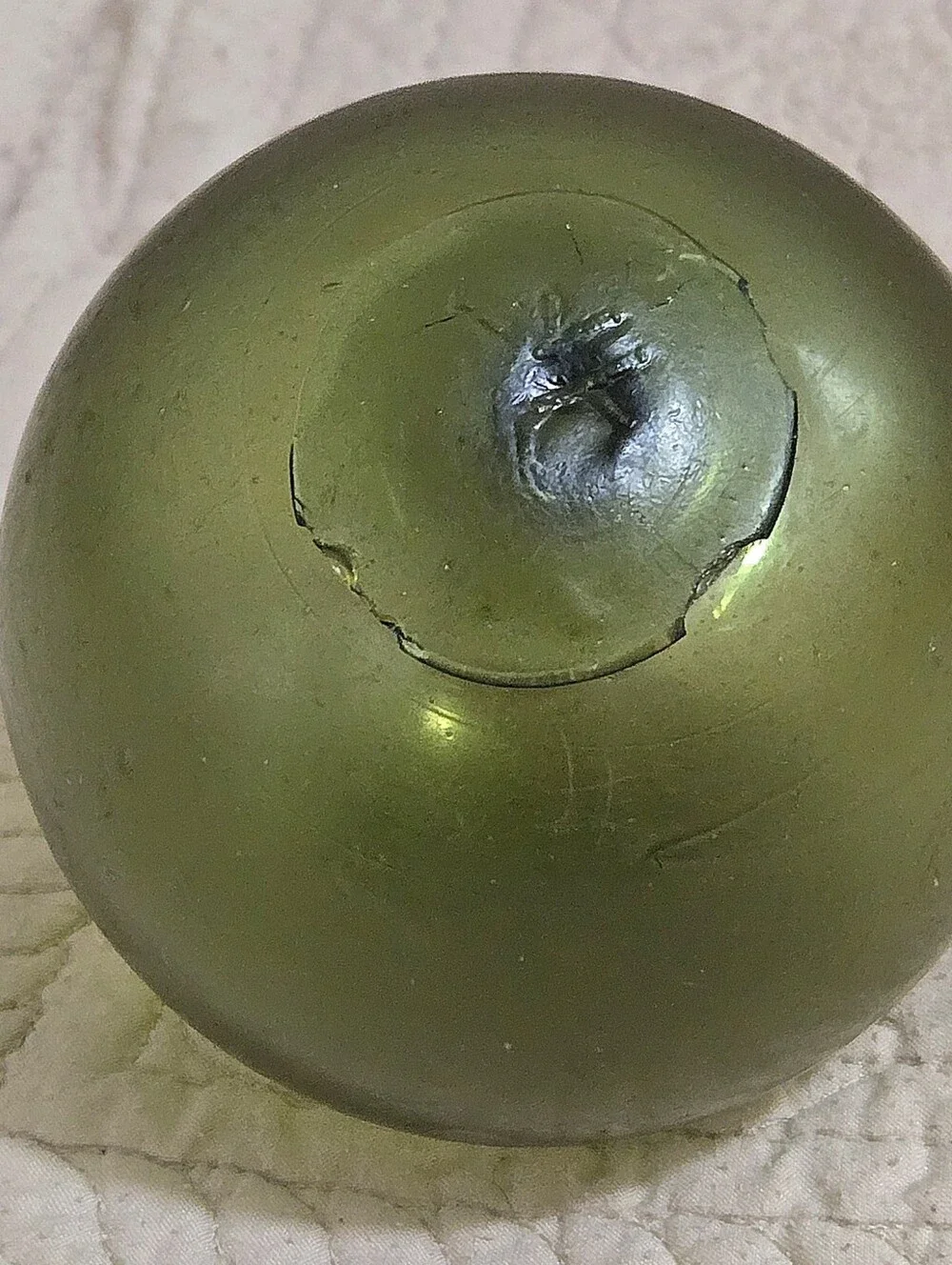 Antique Japanese Glass Fishing Float Hokuyo Kita Mark 4
